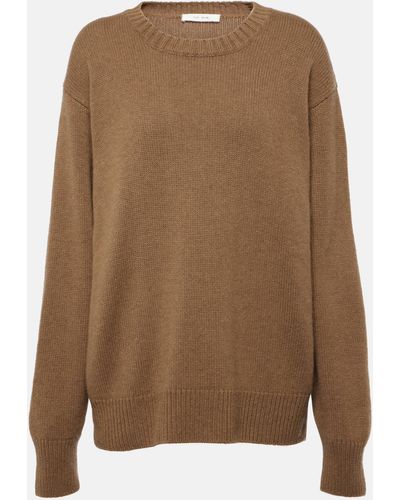 The Row Fiji Cashmere Sweater - Brown