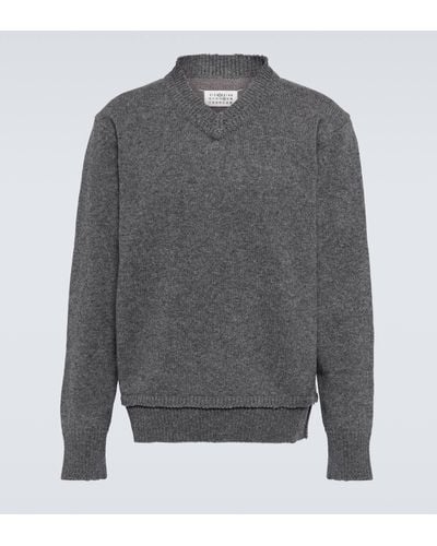 Maison Margiela Wool-blend Sweater - Grey
