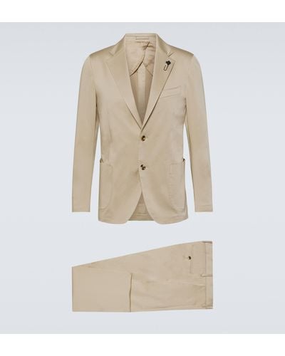 Lardini Cotton-blend Suit - Natural