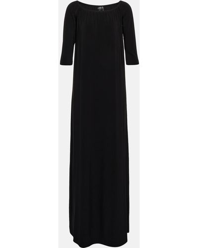 Norma Kamali Short-sleeved Maxi Dress - Black