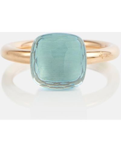 Pomellato Nudo 18kt Gold Ring With Topaz - Blue