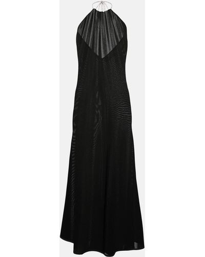 Alexandre Vauthier Halterneck Jersey Midi Dress - Black