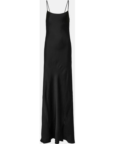 Victoria Beckham Satin Slip Dress - Black