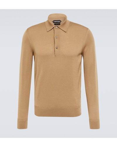 Tom Ford Wool Polo Sweater - Natural