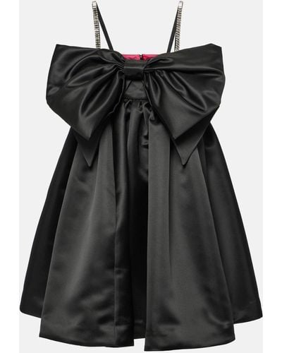 Nina Ricci Bow-detail Satin Minidress - Black