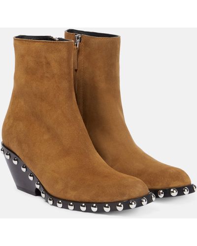 Khaite Hooper Suede Ankle Boots - Brown