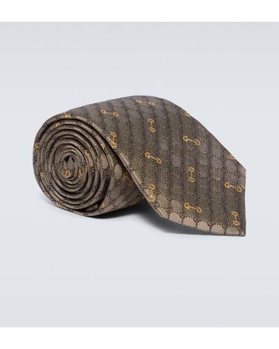 Gucci GG Silk Jacquard Tie - Natural