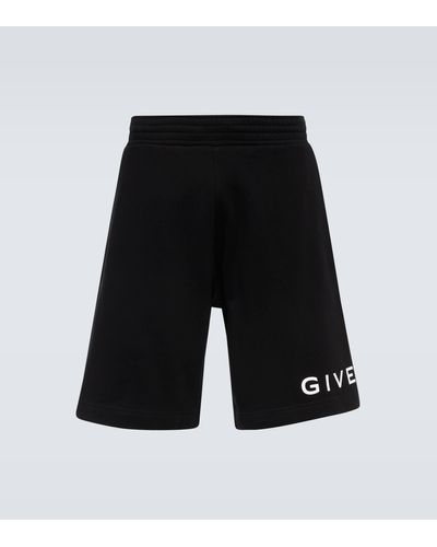 Givenchy Logo Cotton Shorts - Black