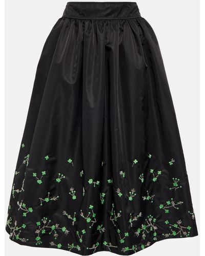 Ganni Beaded Midi Skirt - Black