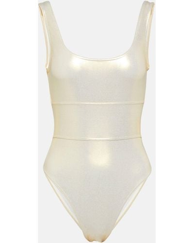 Melissa Odabash Perugia Metallic Swimsuit - White