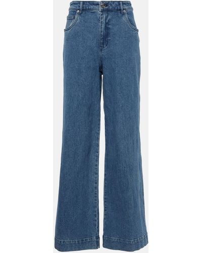 STAUD Grayson Wide-leg Jeans - Blue