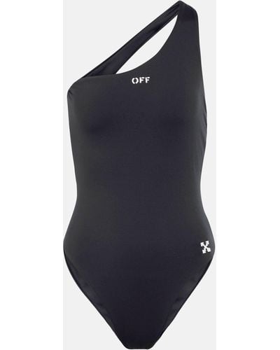 Off-White c/o Virgil Abloh Arrow Plaque One-shoulder Swimsuit - Black