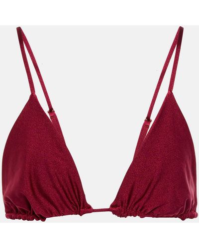 Johanna Ortiz Palmarin Triangle Bikini Top - Red