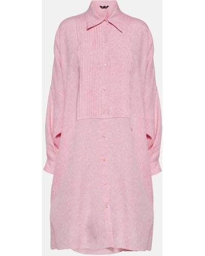 Loro Piana Linen Midi Dress - Pink