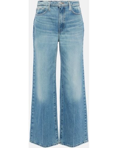 FRAME Le Jane High-rise Wide-leg Jeans - Blue