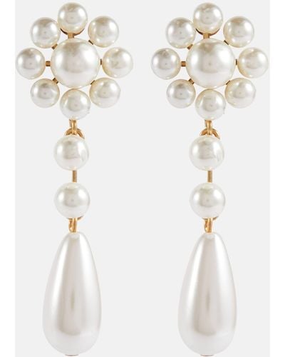 Jennifer Behr Alita Faux Pearl Drop Earrings - White