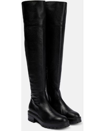 Aquazzura Whitney Leather Over-the-knee Boots - Black