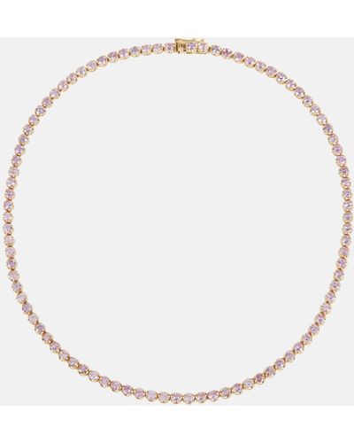 Mateo 14kt Gold Tennis Necklace With Sapphires - Natural