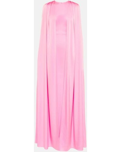 Alex Perry Bentley Satin Crepe Gown - Pink