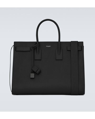 Saint Laurent Sac De Jour Large Leather Bag - Black
