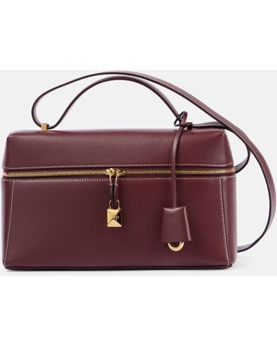 Loro Piana Extra Bag L27 Leather Shoulder Bag - Purple