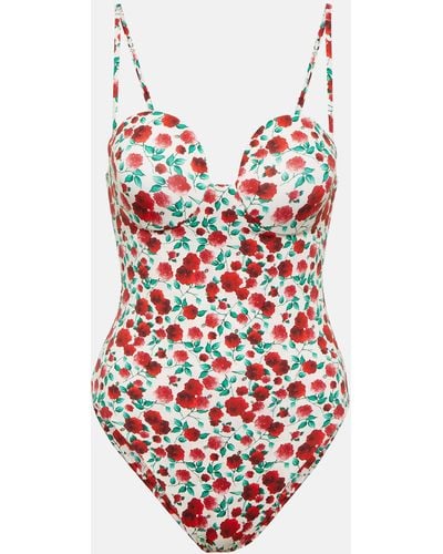 Magda Butrym Floral Swimsuit - Red