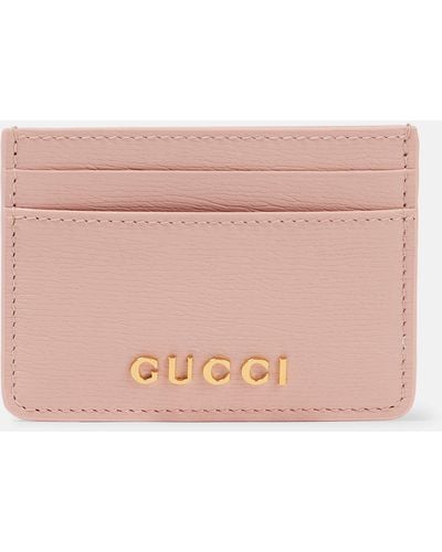 Gucci Ather Leather Card Holder - Pink