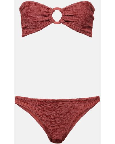 Hunza G Gloria Bandeau Bikini - Red