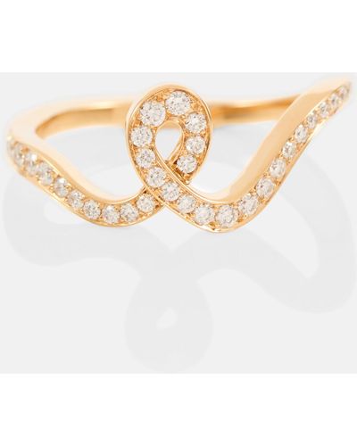 Sophie Bille Brahe Ruban De Diamant 18kt Yellow Gold Ring With Diamonds - White