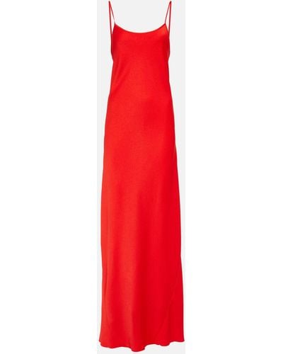 Victoria Beckham Crepe Satin Gown - Red
