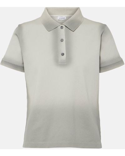 Loewe Cotton Pique Polo Shirt - Grey