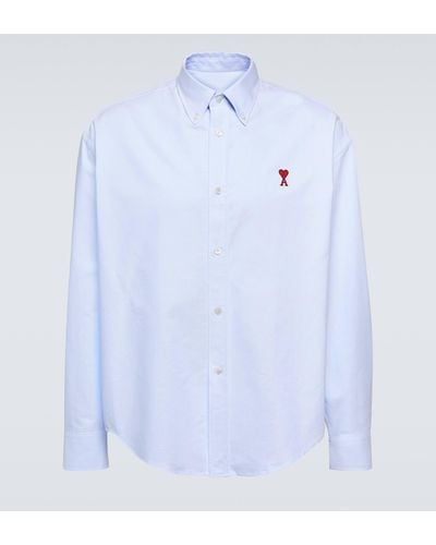 Ami Paris Ami De Cour Cotton Shirt - Blue