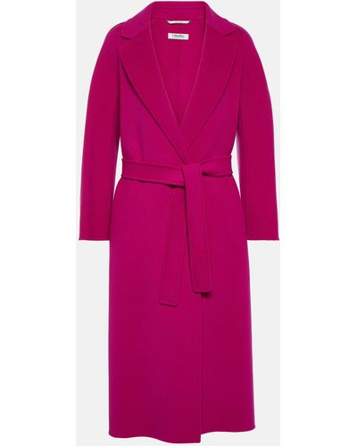 Max Mara Esturia Virgin Wool Coat - Pink