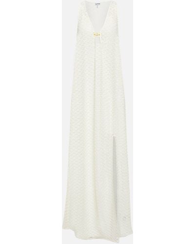 Ganni Lace Maxi Dress - White
