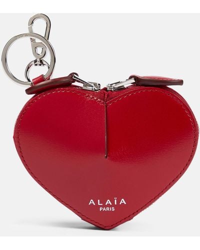 Alaïa Le Cour Mini Leather Coin Purse - Red