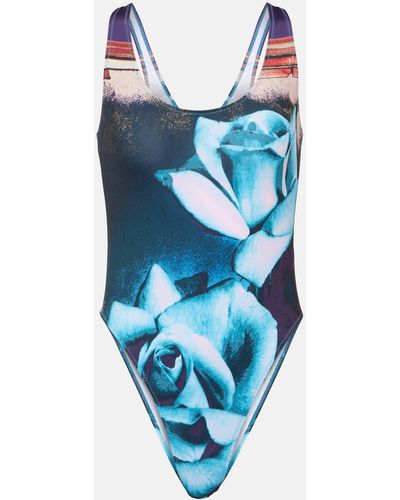 Jean Paul Gaultier Roses Swimsuit - Blue