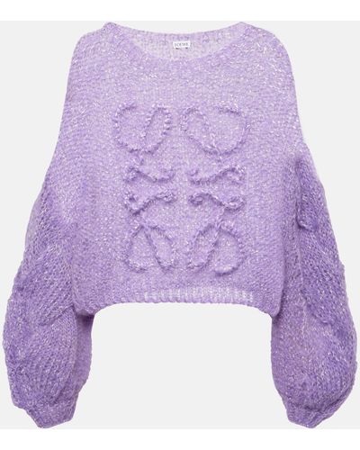 Loewe Anagram Sweater - Purple