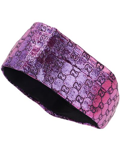 Gucci GG Lame Headband - Purple