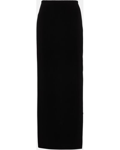 Norma Kamali Side-slit Jersey Maxi Skirt - Black