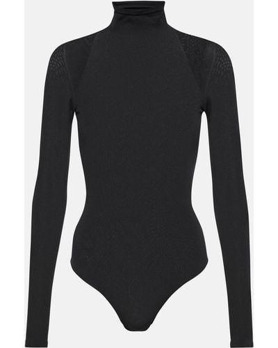 Alaïa Turtleneck Jersey Bodysuit - Black