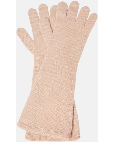 Max Mara Jock Cashmere Gloves - Natural