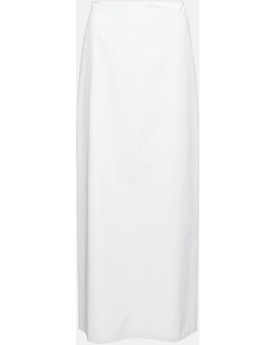 The Row Ryon Cotton Poplin Maxi Skirt - White