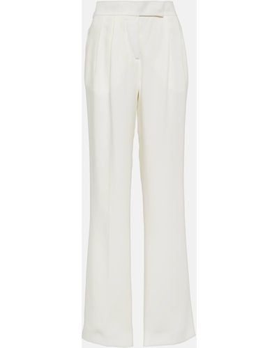 Tom Ford Silk Georgette Wide-leg Pants - White