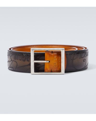 Berluti Leather Belt - Brown