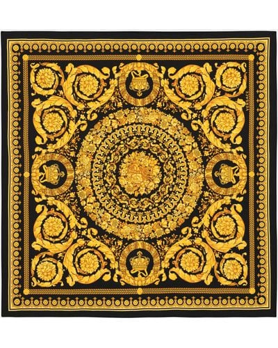 Versace Barocco Print Silk Foulard - Multicolour
