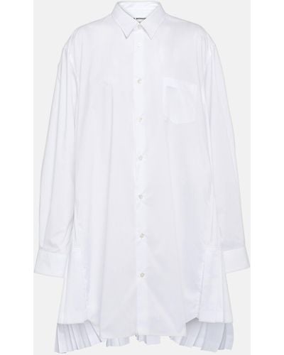 Junya Watanabe Plisse Shirt Dress - White