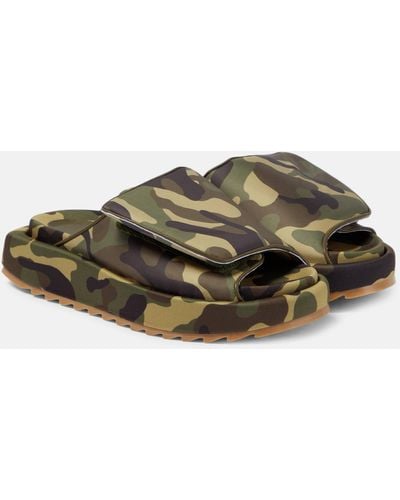 Gia Borghini Gia 1 Uni Camouflage Slides - Brown