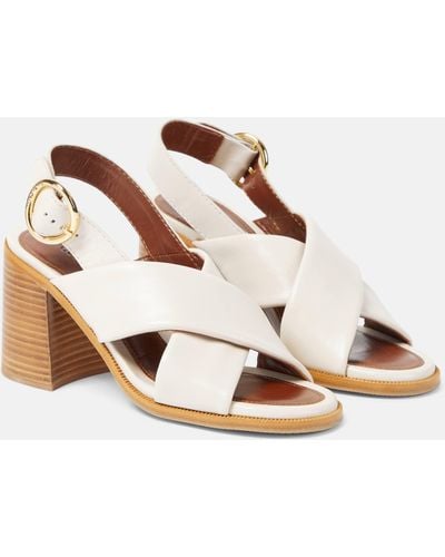 See By Chloé Lyna Leather Sandals - Natural