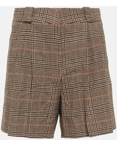 Blazé Milano Pleated High-rise Shorts - Brown