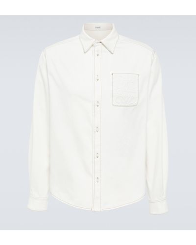 Loewe Anagram Denim Shirt - White